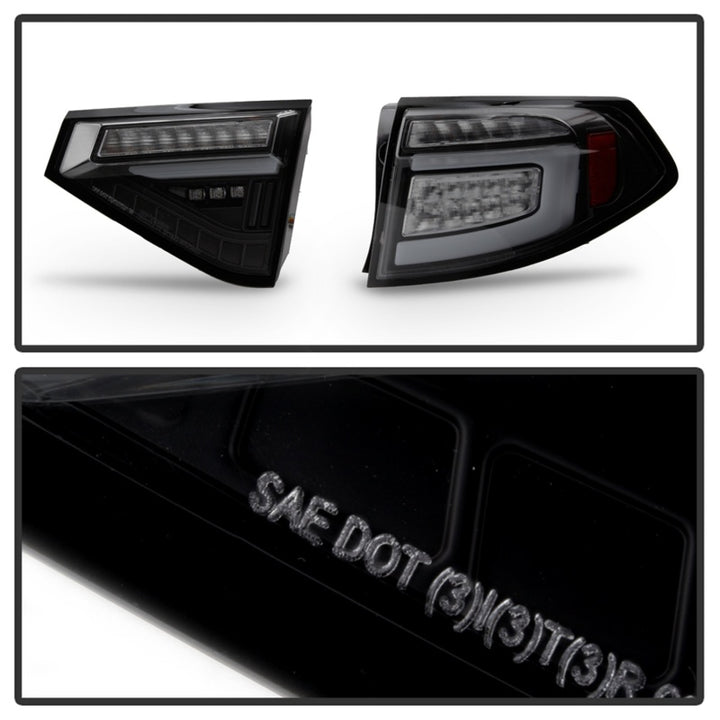 Spyder 08-14 Subara Impreza WRX Hatchback LED Tail Lights Seq Signal Blk Smoke ALT-YD-SI085D-SEQ-BSM - Bull Strap