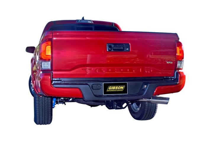 Gibson 16-22 Toyota Tacoma SR5 3.5L 2.5in Cat-Back Single Exhaust - Stainless - Bull Strap