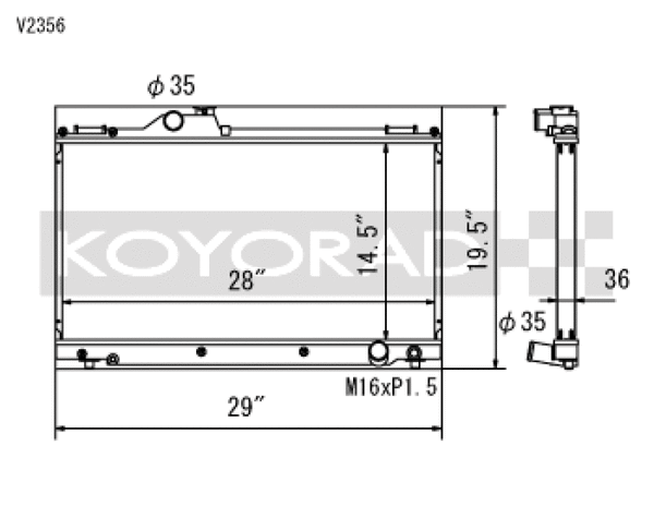 Koyo 01-05 Lexus IS300 (MT) Radiator - Bull Strap