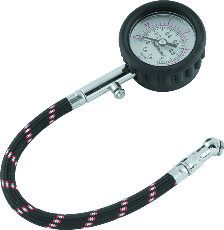 BikeMaster Tire Pressure Gauge/Hose 15 PSI - Bull Strap