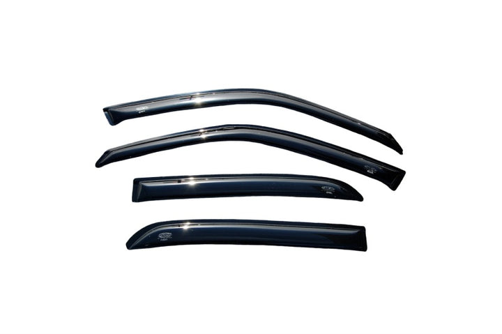 AVS 98-11 Ford Crown Victoria (Short Rears) Ventvisor Outside Mount Window Deflectors 4pc - Smoke - Bull Strap