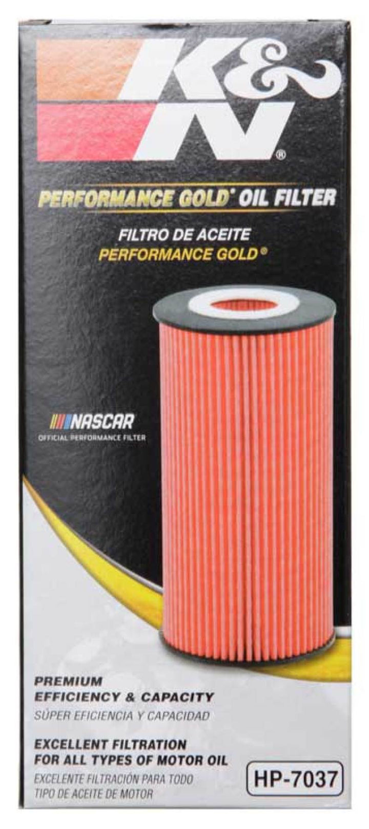 K&N Ford / Lincoln 1.938in OD x 5.5in H Oil Filter - Bull Strap
