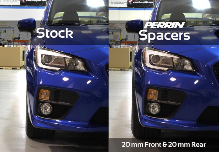 PERRIN 15-25 Subaru WRX / 05-21 STI 20mm Wheel Spacers 5x114.3 56mm CB - Pair - Bull Strap