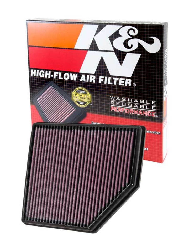 K&N Replacement Air Filter VOLVO S80 3.2L L6; 2008 - Bull Strap