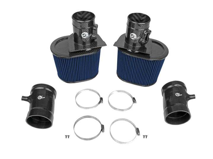 aFe 15-21 Lamborghini Huracan V10-5.2L Track Series Intake System w/ Pro 5R Filter - Bull Strap