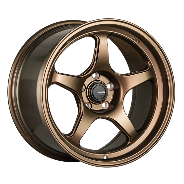 Konig Hyperspec 17x8 5x100 ET40 Matte Bronze Wheel (Knurled Bead) - Bull Strap