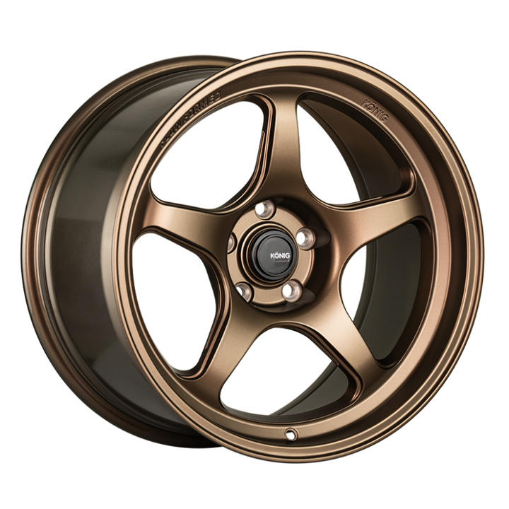 Konig Hyperspec 17x8 4x100 ET40 Matte Bronze Wheel (Knurled Bead) - Bull Strap