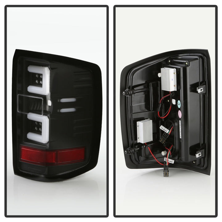 Spyder Chevy 1500 14-16 Light Bar LED Tail Lights All Blk ALT-YD-CS14-LBLED-BKV2 - Bull Strap