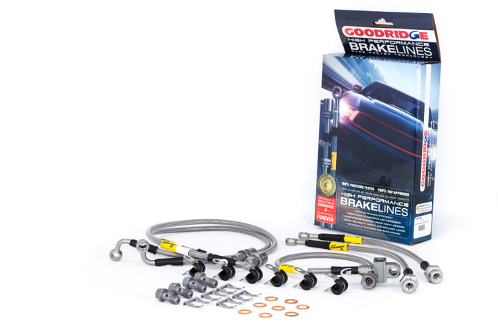 Goodridge 00-06 Chevrolet Tahoe (w/Rear Disc w/o Stabila Trak) Stainless Steel Brake Line Kit - Bull Strap