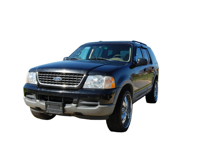 AVS 02-10 Ford Explorer (4 Door) Ventvisor Outside Mount Window Deflectors 4pc - Smoke - Bull Strap
