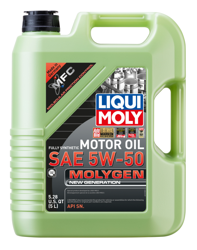 LIQUI MOLY 5L Molygen New Generation Motor Oil SAE 5W50 - Bull Strap