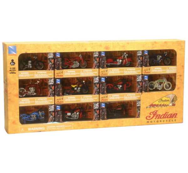 New Ray Toys Indian Bike Collection Set - 11 pieces - Bull Strap