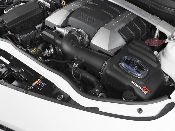 aFe Momentum GT Pro 5R Cold Air Intake System 13-15 Chevrolet Camaro SS V8-6.2L - Bull Strap