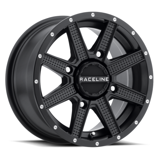 Raceline A92B Hostage 14x7in / 4x137 BP / 10mm Offset / 110.18mm Bore - Satin Black Wheel - Bull Strap