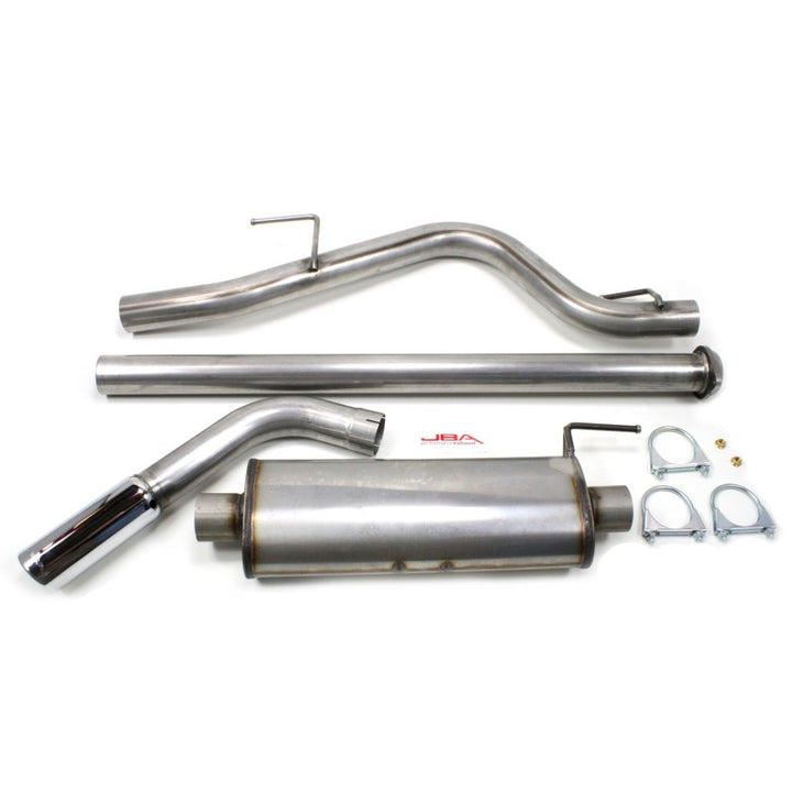 JBA 11-14 Ford F-150 All 2.7L/3.5L/5.0L 409SS Pass Side Single Exit Cat-Back Exhaust - Bull Strap