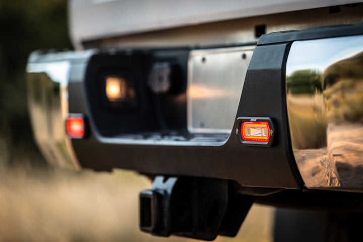 Rigid Industries SR-L Series Flush Mount LED Spreader Pair w/ Red Halo - Universal - Bull Strap
