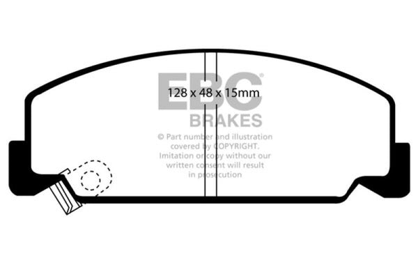 EBC 93-95 Honda Civic Coupe 1.5 DX Yellowstuff Front Brake Pads - Bull Strap
