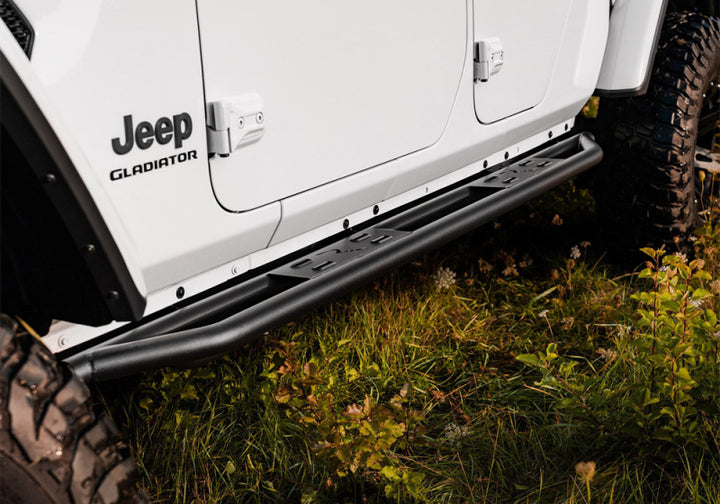 Rampage 20-22 Jeep Gladiator SRS Sidebar Rock Crawler Steps - Black - Bull Strap