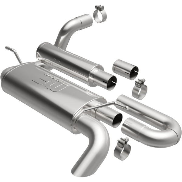 MagnaFlow 18-23 Jeep Wrangler JL 2.0L/3.6L Overland Series Axle-Back Exhaust - Bull Strap