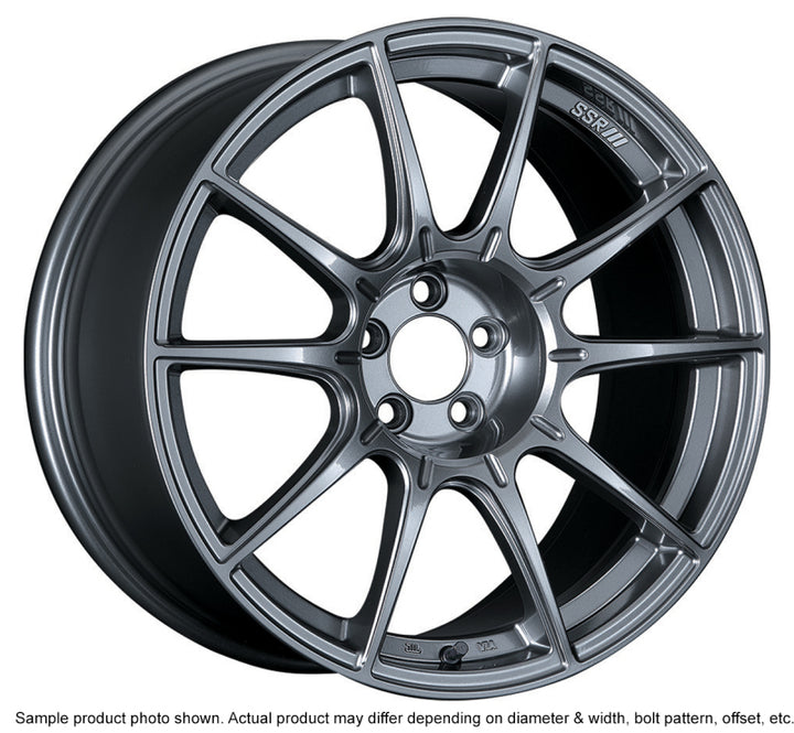 SSR GTX01 18x9.5 5x100 40mm Offset Dark Silver Wheel FRS / BRZ - Bull Strap
