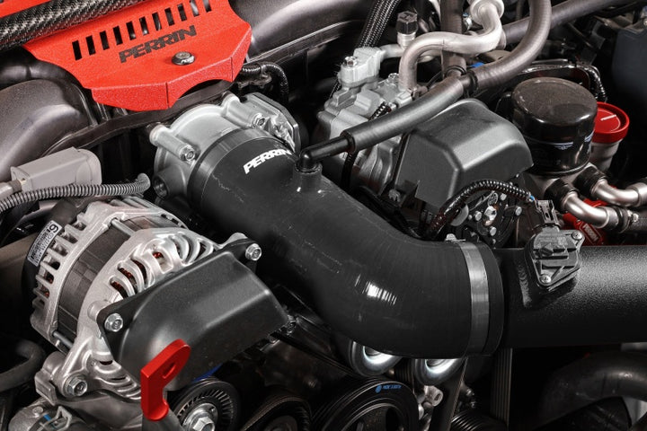 PERRIN 22-25 Subaru BRZ / Toyota GR86 Inlet Hose - Black - Bull Strap