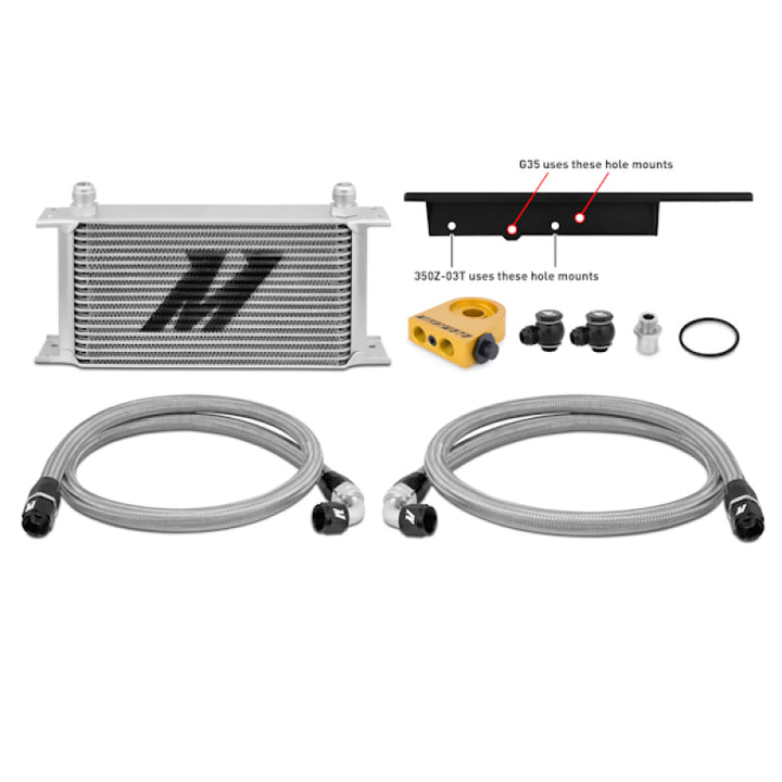 Mishimoto 03-09 Nissan 350Z / 03-07 Infiniti G35 (Coupe Only) Oil Cooler Kit - Thermostatic - Bull Strap
