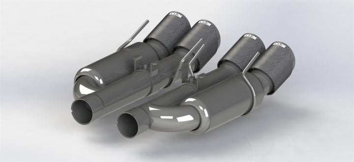 Kooks 09-13 Chevrolet Corvette Z06/ZR1 3in. Valved Axle-Back Exhaust w/ SS Tips - Bull Strap