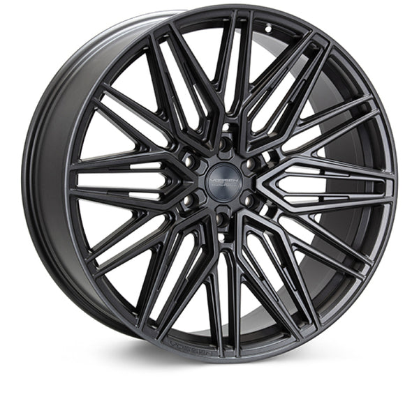 Vossen HF6-5 22x10 / 6x139.7 / ET-18 / Super Deep Face / 106.1 - Matte Gunmetal Wheel - Bull Strap