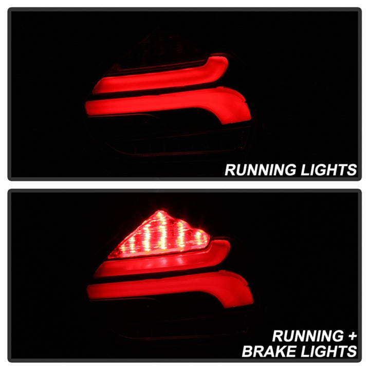 Spyder 15-17 Ford Focus Hatchback LED Tail Lights w/Indicator/Reverse - Black (ALT-YD-FF155D-LED-BK) - Bull Strap