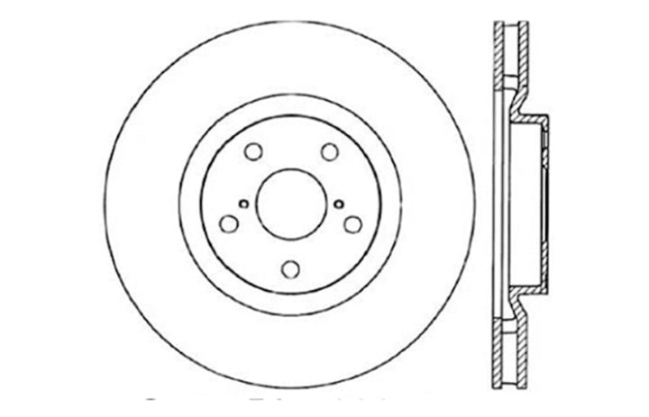StopTech 93-98 Toyota Supra Turbo Drilled Right Front Rotor - Bull Strap