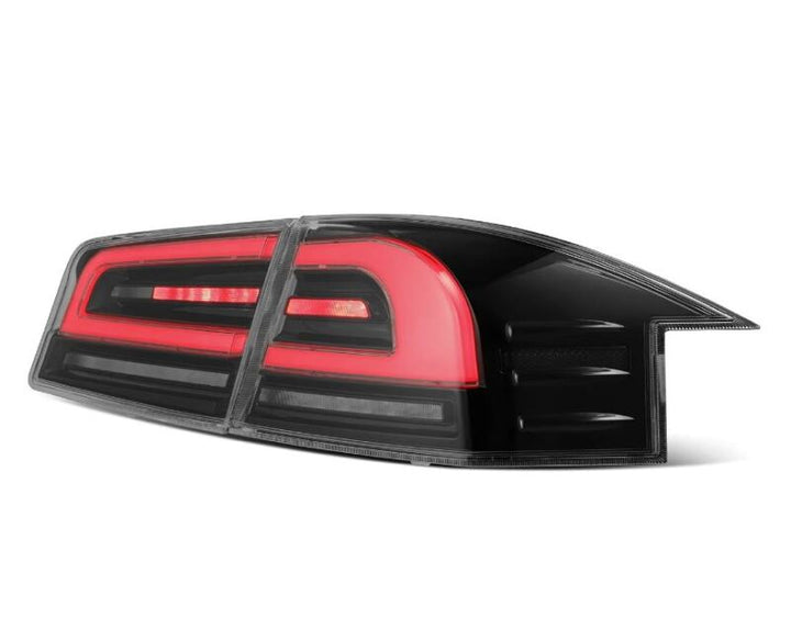 AlphaRex 12-21 Tesla Model S LUXX-Series LED Tail Lights - Black/Red - Bull Strap