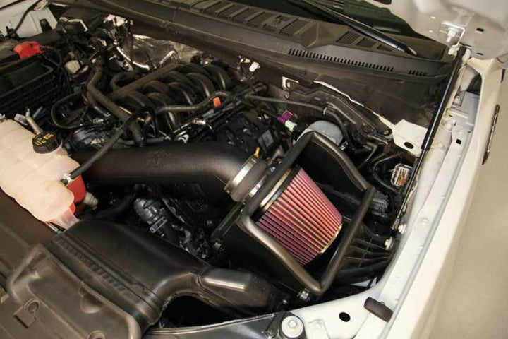 K&N 2015 Ford F-150 5.0L V8 Performance Intake Kit - Bull Strap