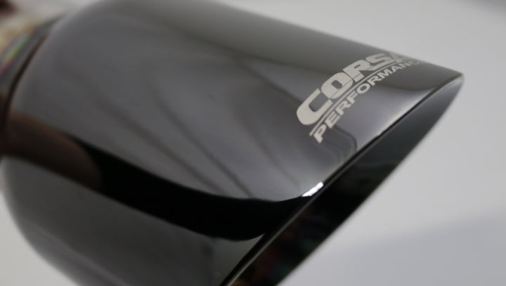 Corsa 2009-2019 Single Universal 3.0in Inlet / 4.5in Outlet Black PVD Pro-Series Tip Kit - Bull Strap