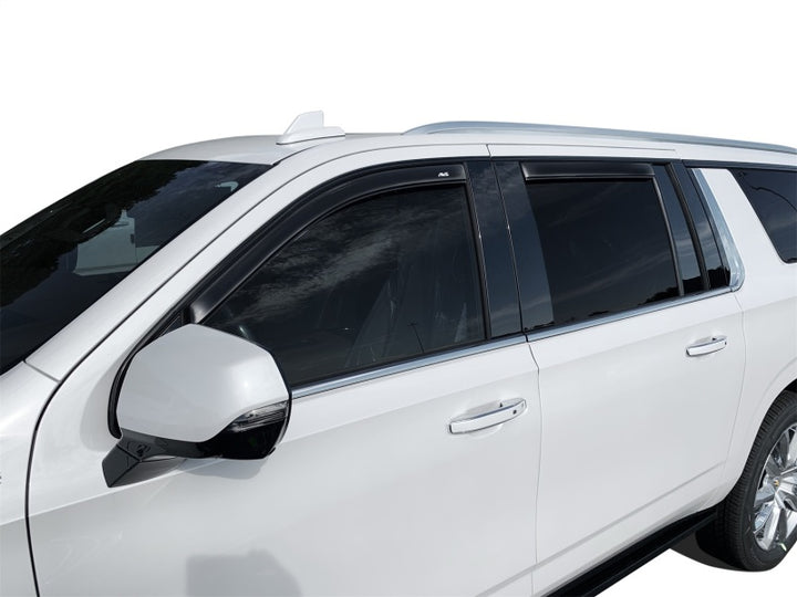 AVS 2021 GM Tahoe/Yukon/Escalade Ventvisor In-Channel Window Deflectors 4pc - Smoke - Bull Strap