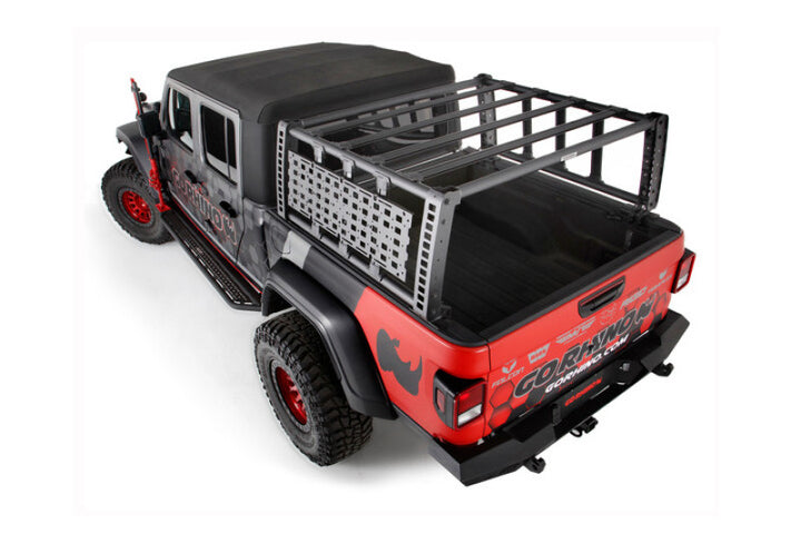Go Rhino 19-21 Jeep Gladiator XRS Overland Xtreme Rack - Black - Bull Strap