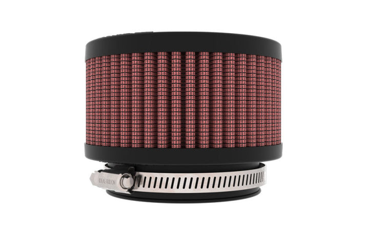 K&N Universal Clamp-On Air Filter 2.25in Flange ID 3.5in OD 2in Height - Bull Strap