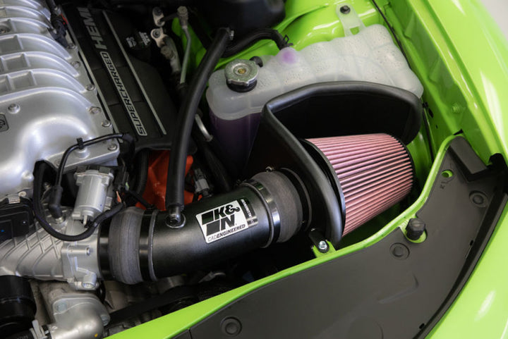 K&N 2017 Dodge Challenger Hellcat SC V8-6.2L F/l Typhoon Air Intake - Bull Strap