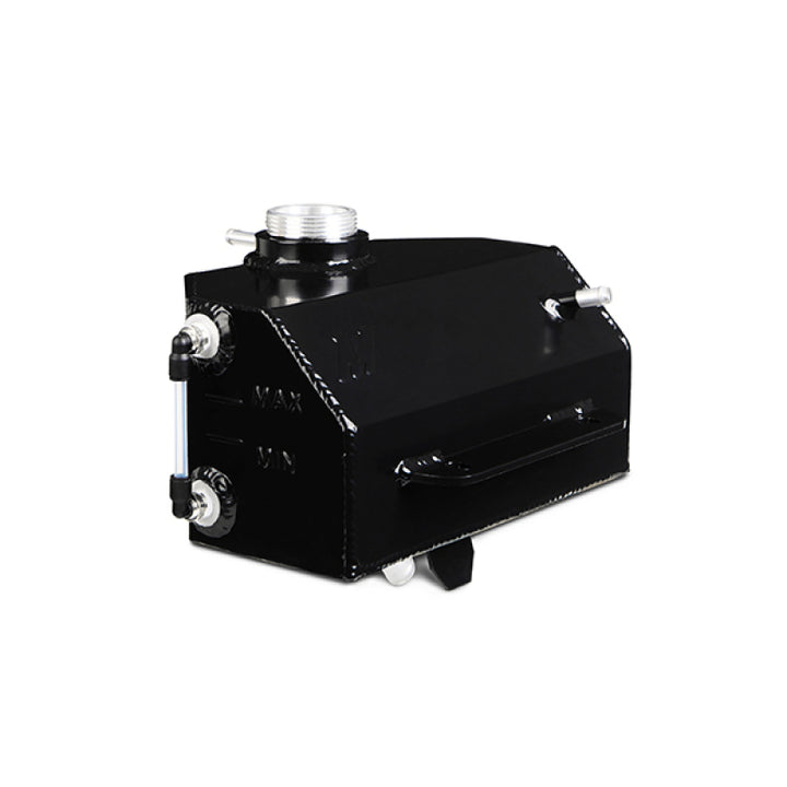Mishimoto 2015 Ford Mustang EcoBoost / 3.7L / 5.0L  Aluminum Coolant Expansion Tank - Black - Bull Strap