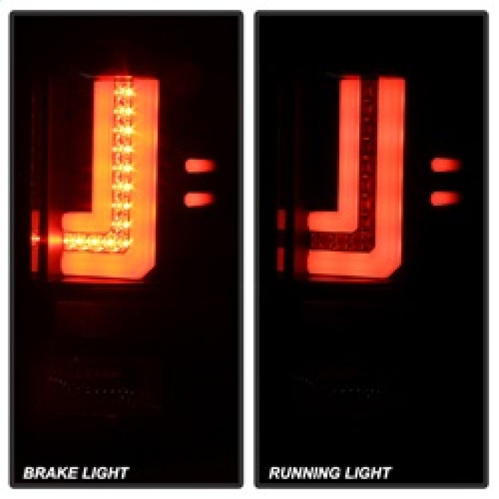 Spyder GMC Sierra 14-16 LED Tail Lights Black ALT-YD-GS14-LBLED-BK - Bull Strap