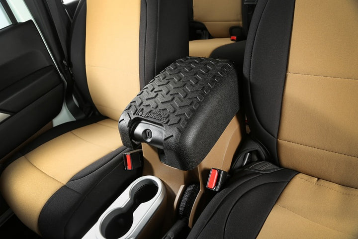 Rugged Ridge Center Console Cover Black 11-18 Jeep Wrangler JK - Bull Strap