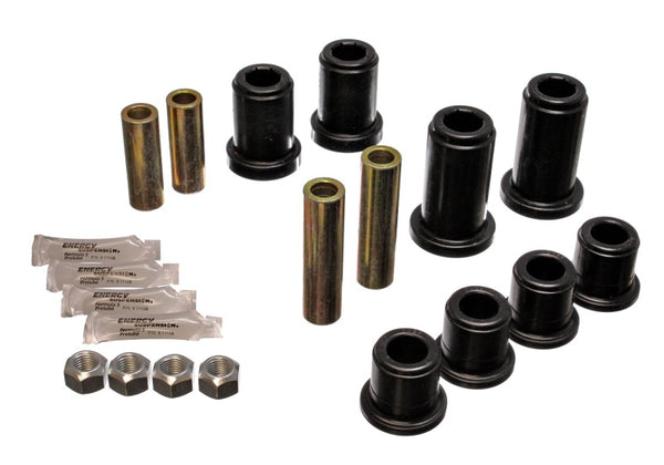 Energy Suspension 01-06 GM Silverado C2500 HD 2WD/K2500 HD 4WD Blk Front End Control Arm Bushing Set - Bull Strap