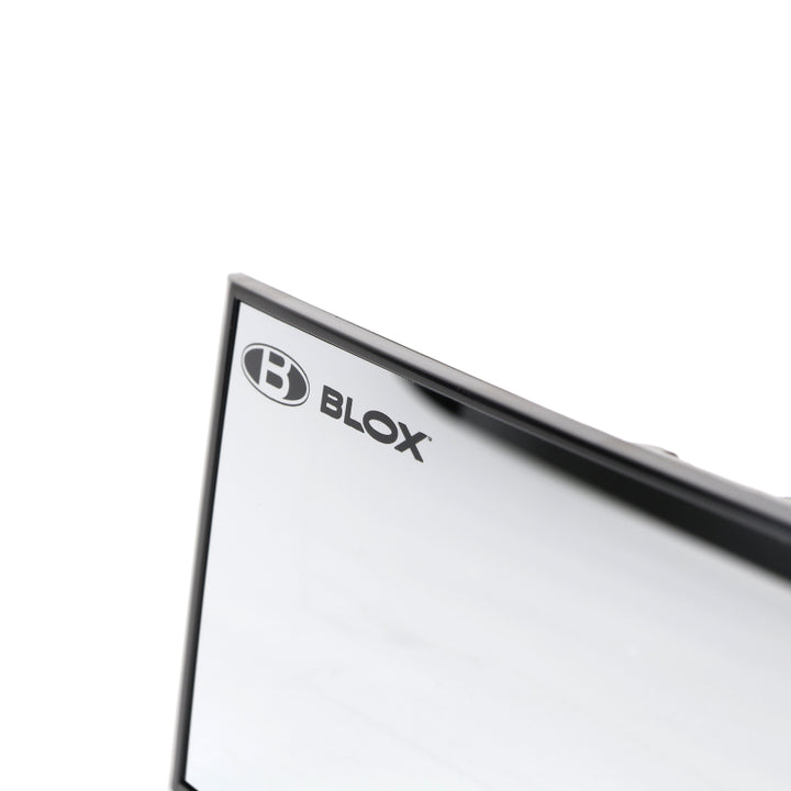 BLOX Racing 290mm Convex Mirror Black Frame No Tint - Bull Strap