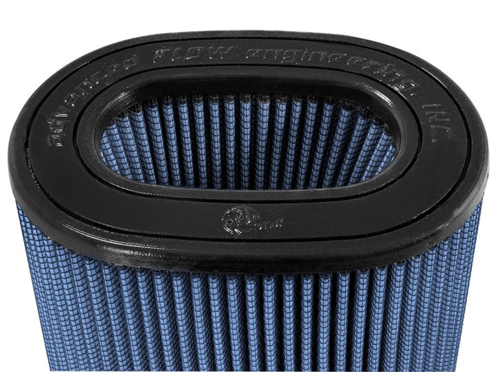 aFe MagnumFLOW Air Filter Pro 5 R 6.75inX4.75in F x 8.25inX6.25in B (INV) x 7.25X5in T (INV) x 9in - Bull Strap