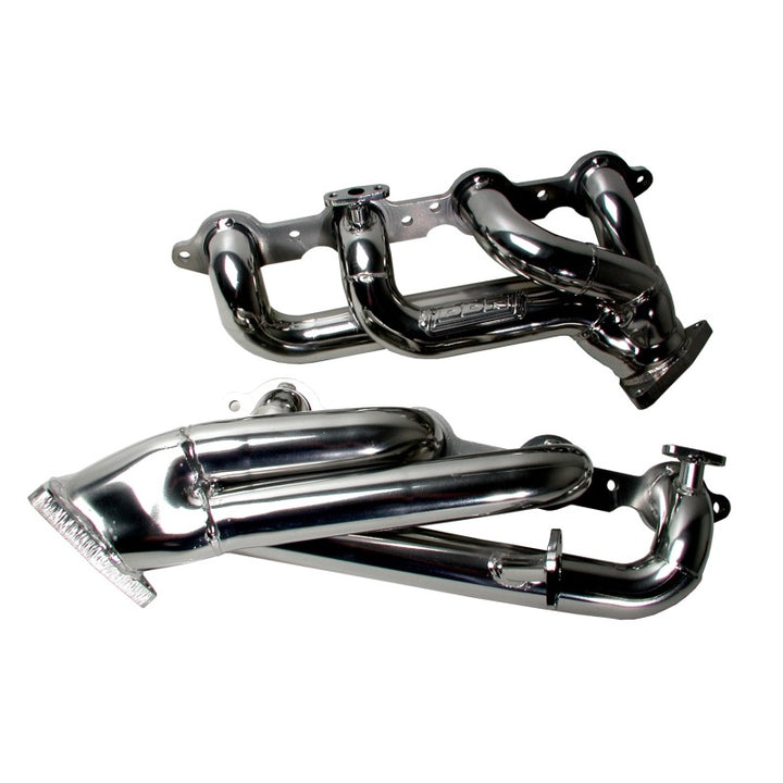 BBK 99-04 GM Truck SUV 4.8 5.3 Shorty Tuned Length Exhaust Headers - 1-3/4 Titanium Ceramic - Bull Strap