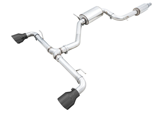 AWE 2022 VW GTI MK8 Touring Edition Exhaust - Diamond Black Tips - Bull Strap