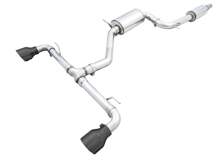AWE 2022 VW GTI MK8 Touring Edition Exhaust - Diamond Black Tips - Bull Strap