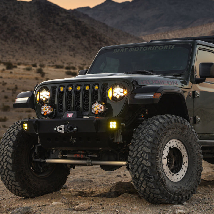Baja Designs 18-25 Jeep Wrangler JL / 20-25 Gladiator JT DOT LP6 LED Headlight Kit - Clear/White - Bull Strap