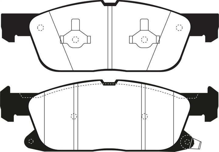 EBC 2016+ Lincoln Continental (10th Gen) 2.7L Twin Turbo Yellowstuff Front Brake Pads - Bull Strap