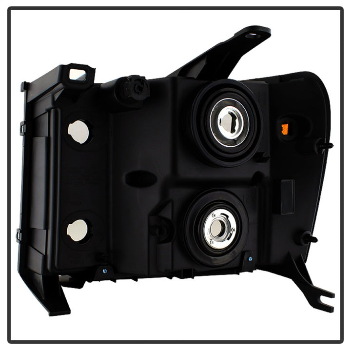xTune GMC Sierra 07-13 Crystal Headlights Black HD-JH-GSIE07-AM-BK - Bull Strap
