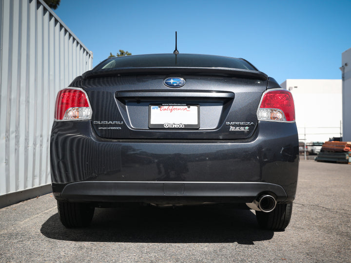 aFe POWER Takeda 12-16 Subaru Impreza 2.0L 2.5in 304SS CB Exhaust w/ Polished Tips - Bull Strap